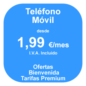 Teléfono Móvil desde 1,99 €/mes I.V.A. Incluído con Redem